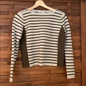 Stripe crop comfy sweater